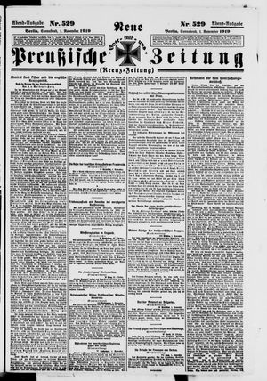 Neue preußische Zeitung vom 01.11.1919