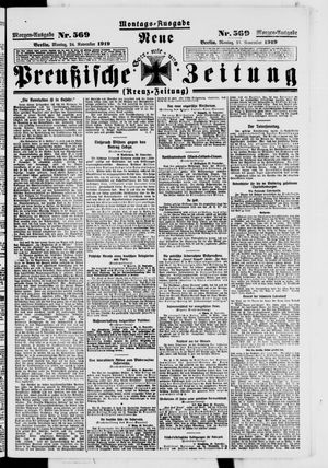 Neue preußische Zeitung vom 24.11.1919