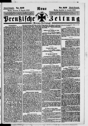 Neue preußische Zeitung vom 21.12.1919