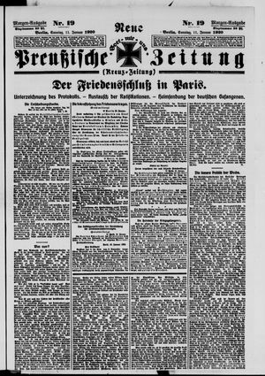 Neue preußische Zeitung vom 11.01.1920