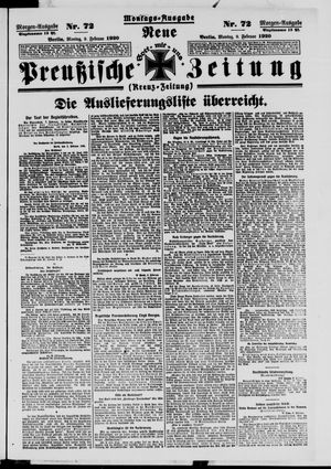 Neue preußische Zeitung vom 09.02.1920