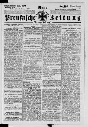 Neue preußische Zeitung vom 24.09.1920