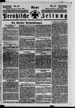 Neue preußische Zeitung vom 27.01.1921