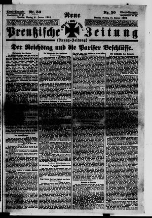 Neue preußische Zeitung vom 31.01.1921