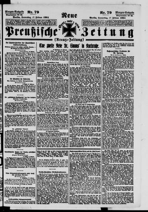 Neue preußische Zeitung vom 17.02.1921