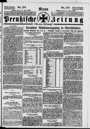 Neue preußische Zeitung vom 21.03.1921