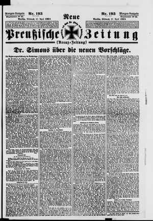 Neue preußische Zeitung vom 27.04.1921