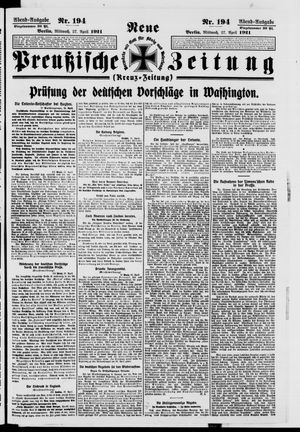 Neue preußische Zeitung vom 27.04.1921