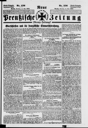 Neue preußische Zeitung vom 24.05.1921