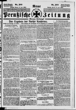 Neue preußische Zeitung vom 20.06.1921