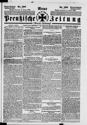 Neue preußische Zeitung vom 27.08.1921