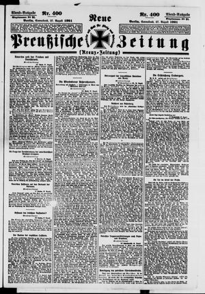 Neue preußische Zeitung vom 27.08.1921