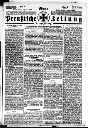 Neue preußische Zeitung vom 02.01.1922