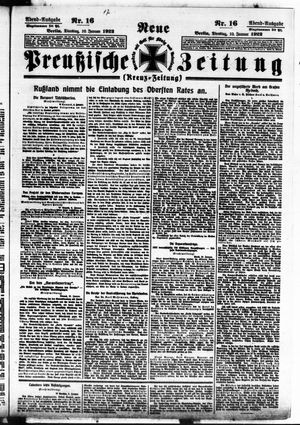 Neue preußische Zeitung vom 10.01.1922