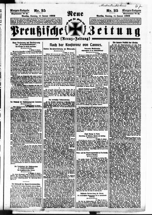 Neue preußische Zeitung vom 15.01.1922