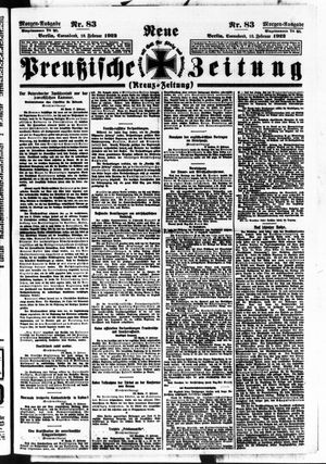 Neue preußische Zeitung vom 18.02.1922