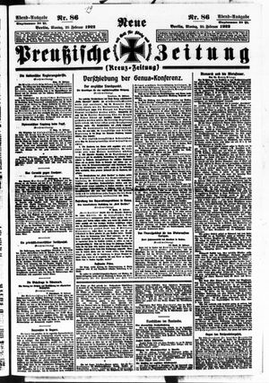Neue preußische Zeitung vom 20.02.1922