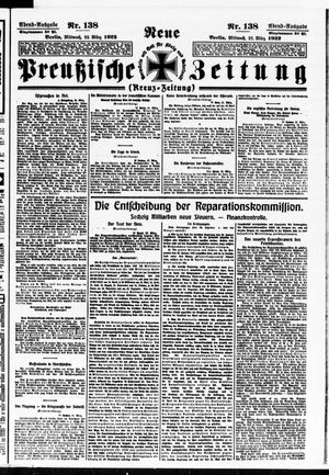 Neue preußische Zeitung vom 22.03.1922