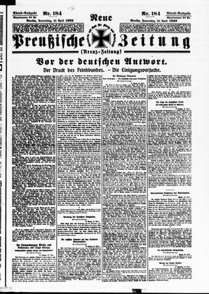 Neue preußische Zeitung vom 20.04.1922