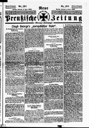 Neue preußische Zeitung vom 26.04.1922