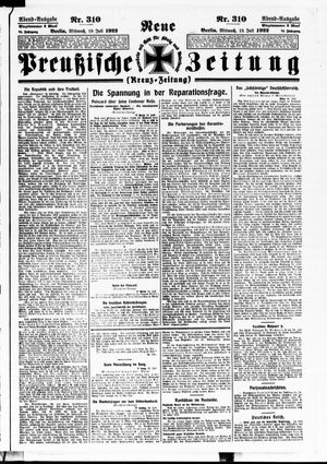 Neue preußische Zeitung vom 19.07.1922