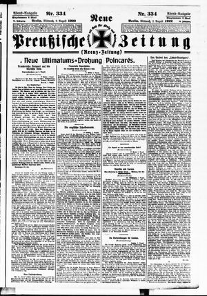 Neue preußische Zeitung on Aug 2, 1922