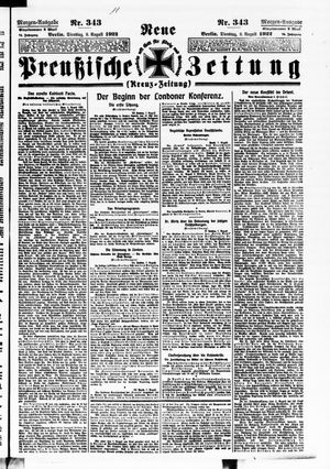 Neue preußische Zeitung vom 08.08.1922