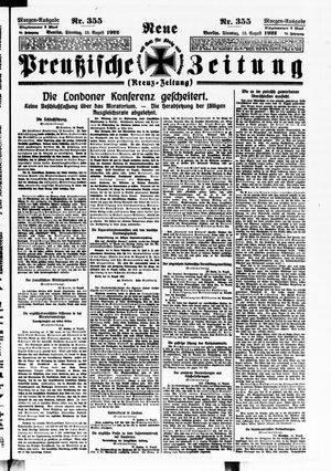 Neue preußische Zeitung vom 15.08.1922