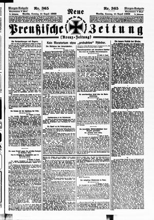 Neue preußische Zeitung vom 20.08.1922