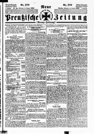 Neue preußische Zeitung vom 23.08.1922
