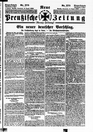 Neue preußische Zeitung vom 26.08.1922