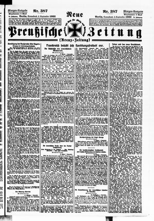 Neue preußische Zeitung vom 02.09.1922