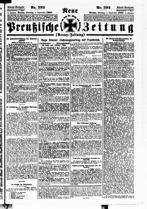 Neue preußische Zeitung vom 05.09.1922