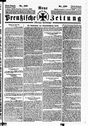 Neue preußische Zeitung vom 09.09.1922