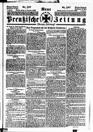 Neue preußische Zeitung vom 24.11.1922