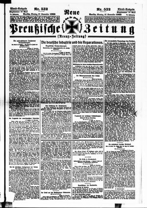 Neue preußische Zeitung vom 27.11.1922