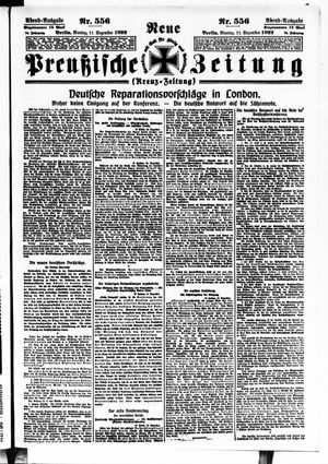 Neue preußische Zeitung vom 11.12.1922