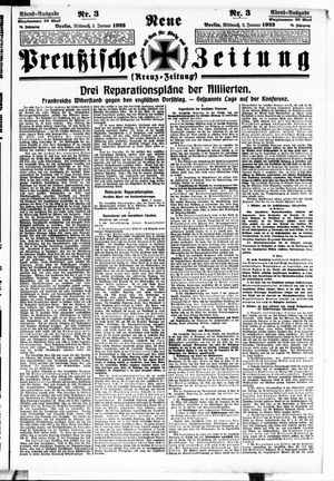 Neue preußische Zeitung vom 03.01.1923