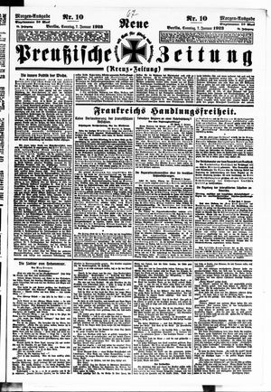 Neue preußische Zeitung vom 07.01.1923