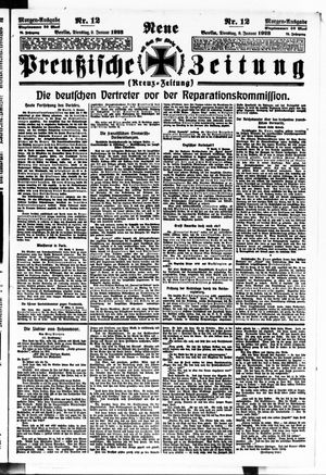 Neue preußische Zeitung vom 09.01.1923