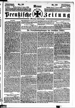 Neue preußische Zeitung vom 15.01.1923