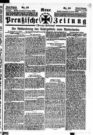 Neue preußische Zeitung vom 27.01.1923