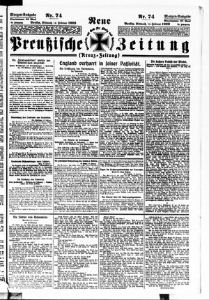 Neue preußische Zeitung vom 14.02.1923
