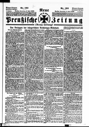 Neue preußische Zeitung vom 26.04.1923