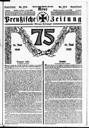 Neue preußische Zeitung vom 16.06.1923