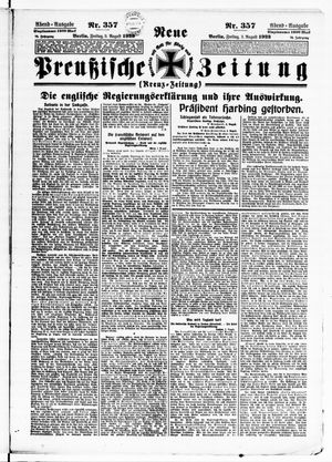 Neue preußische Zeitung vom 03.08.1923