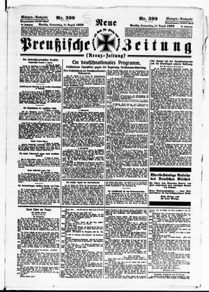 Neue preußische Zeitung vom 30.08.1923