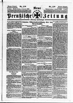 Neue preußische Zeitung vom 11.09.1923