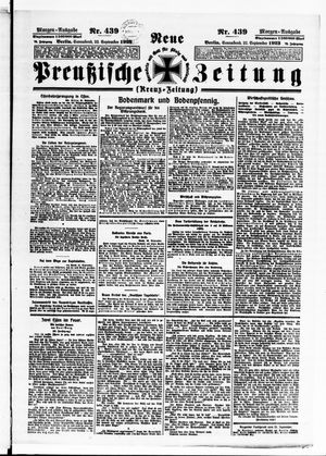 Neue preußische Zeitung vom 22.09.1923