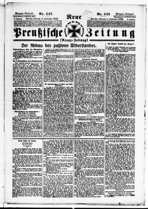 Neue preußische Zeitung vom 26.09.1923